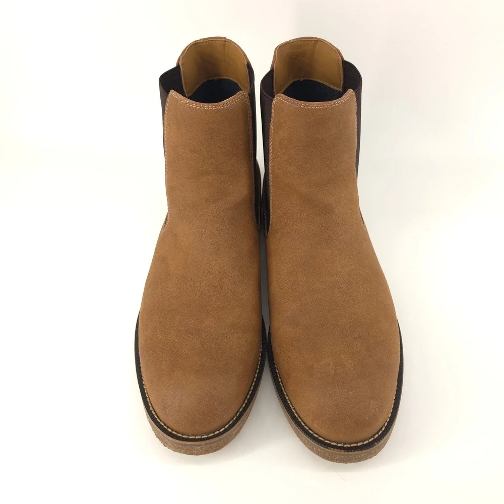 Dockers Mens Novi Chelsea Boot Vegan Leather Tan Brown Size 12M NWOB